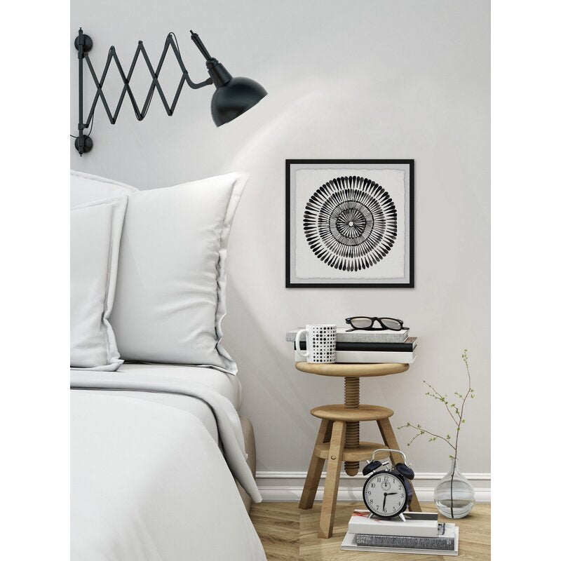 Elegant Black and White Floral Abstract Oil Painting for Modern Home Decor