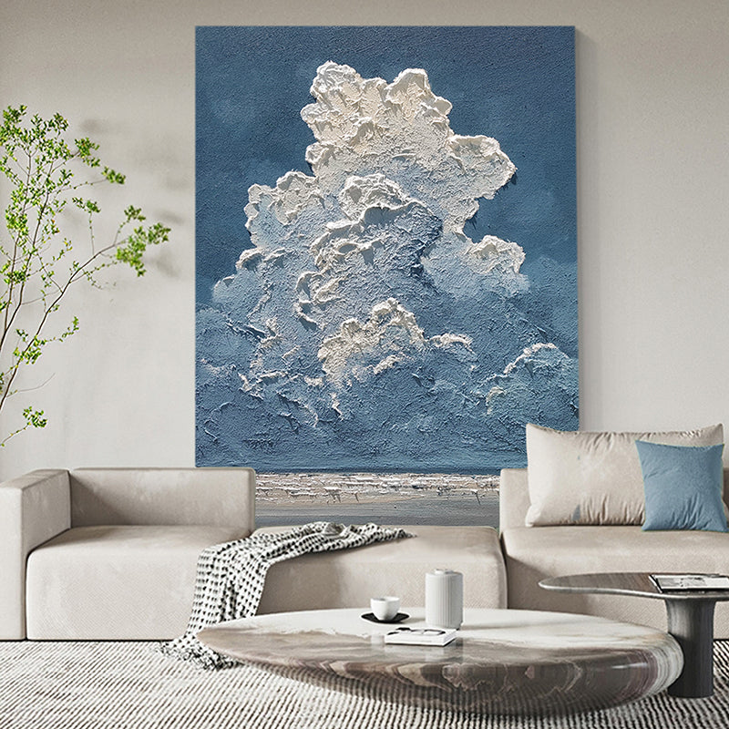 Textured Cloud Billowing Sky Oil Painting 104TC