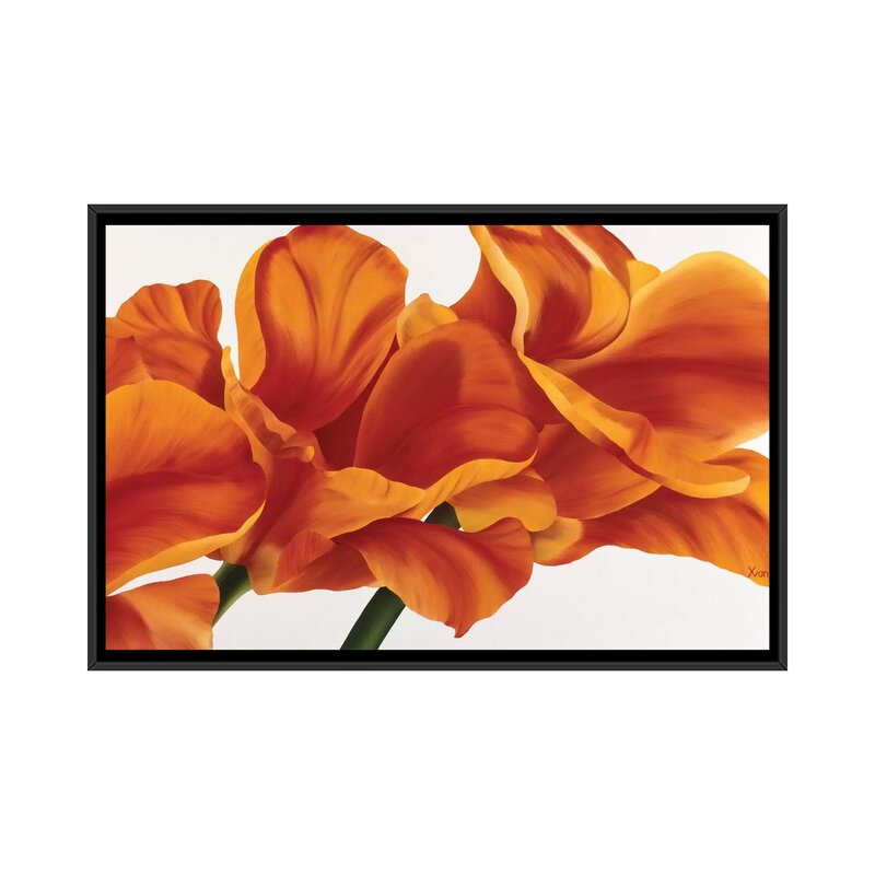 Vibrant Orange Flower Oil Painting