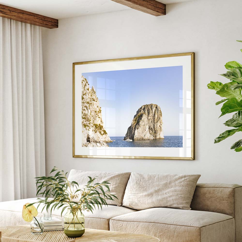 Breathtaking Coastal Landscape with Majestic Rock Formations and Clear Blue Waters