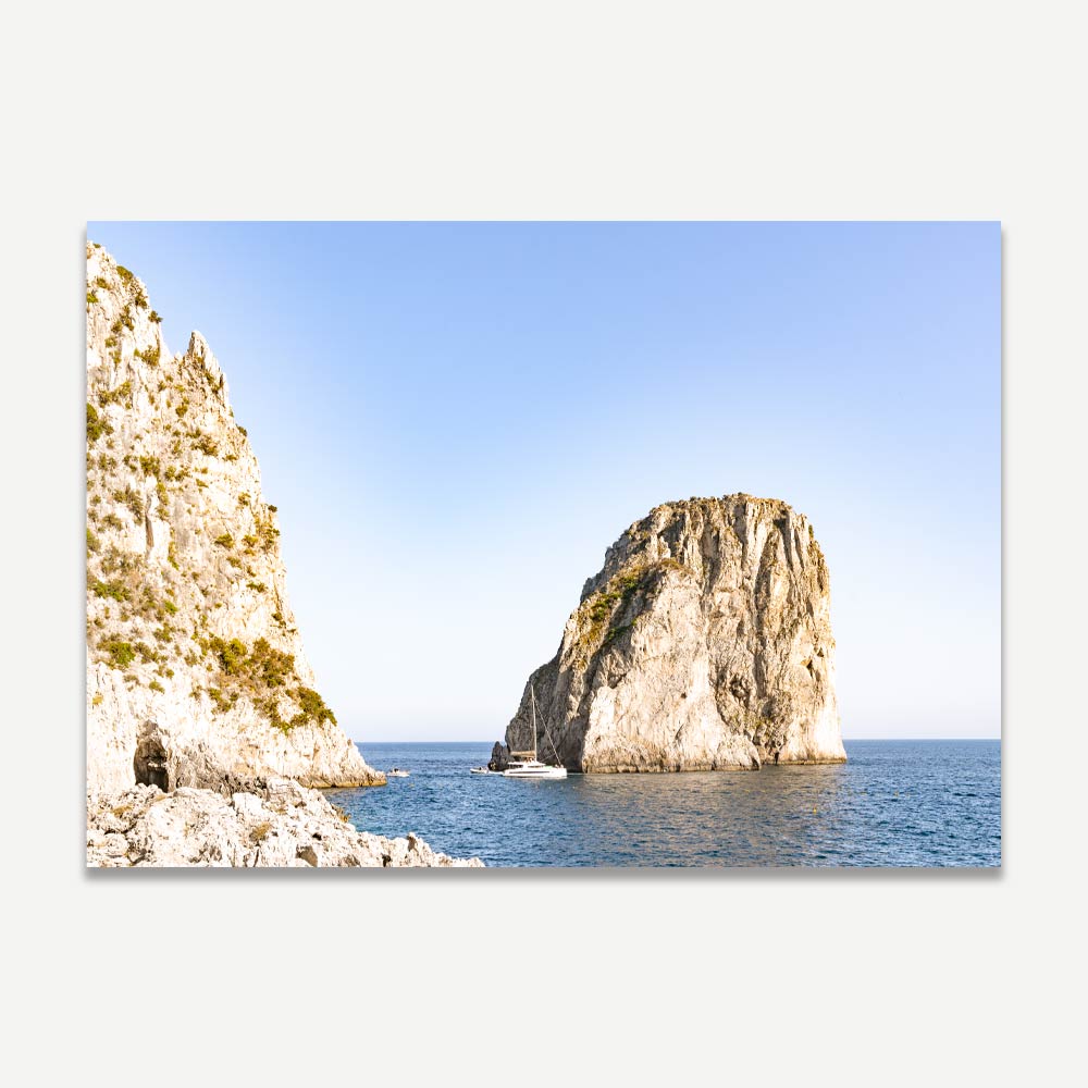 Breathtaking Coastal Landscape with Majestic Rock Formations and Clear Blue Waters