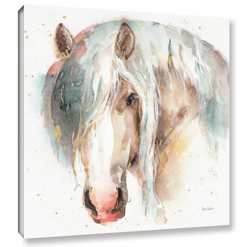 Charming Horse Portrait Watercolor Canvas Art for Animal Lovers