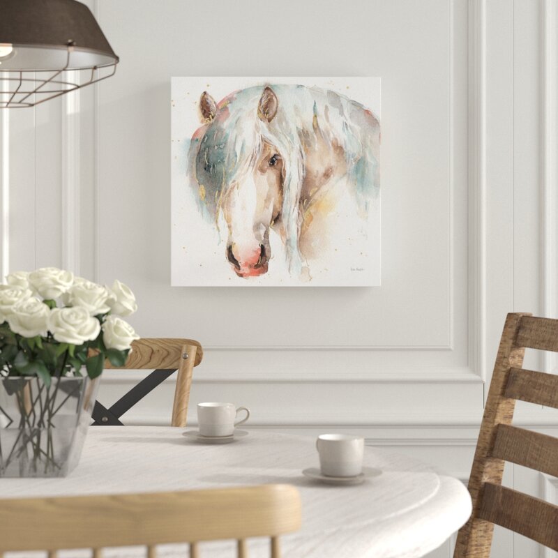 Charming Horse Portrait Watercolor Canvas Art for Animal Lovers