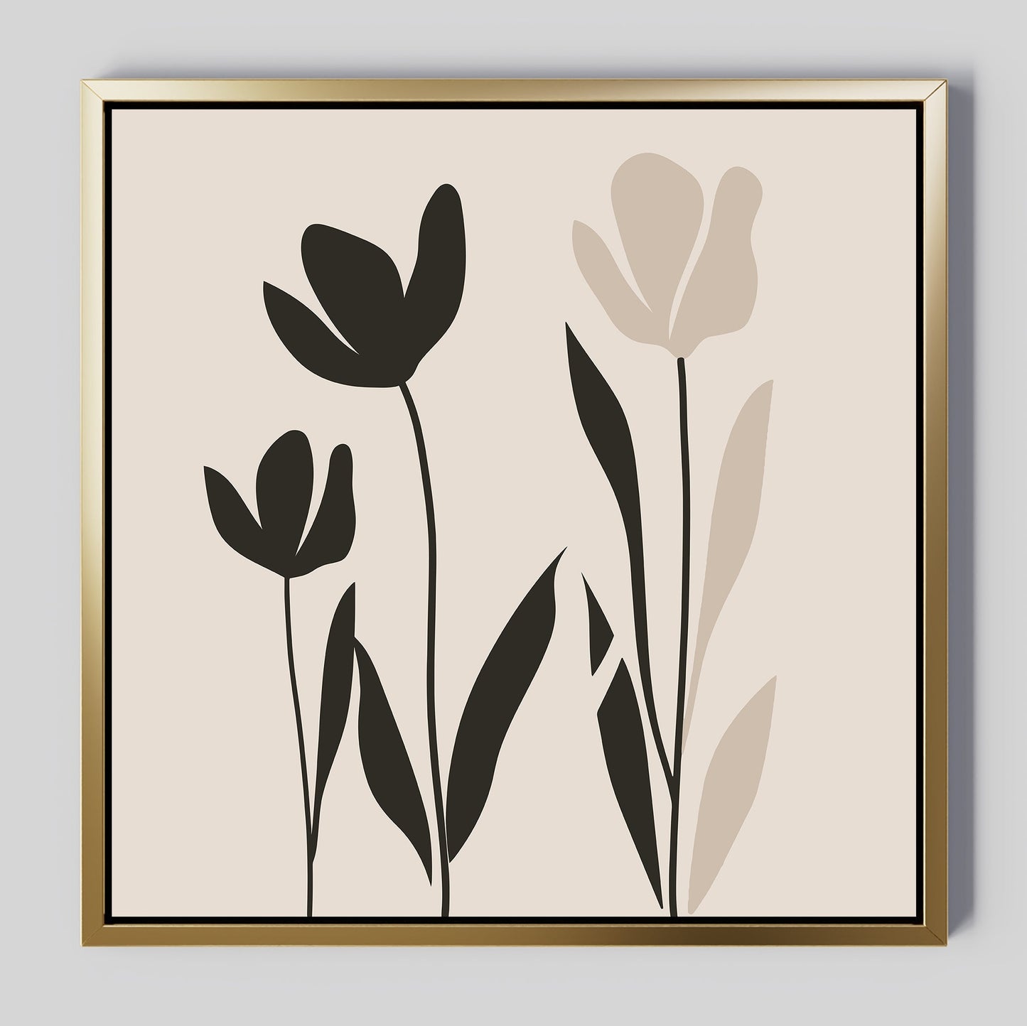 Minimalist Floral Canvas Art | Modern Oil Painting for Home Decor
