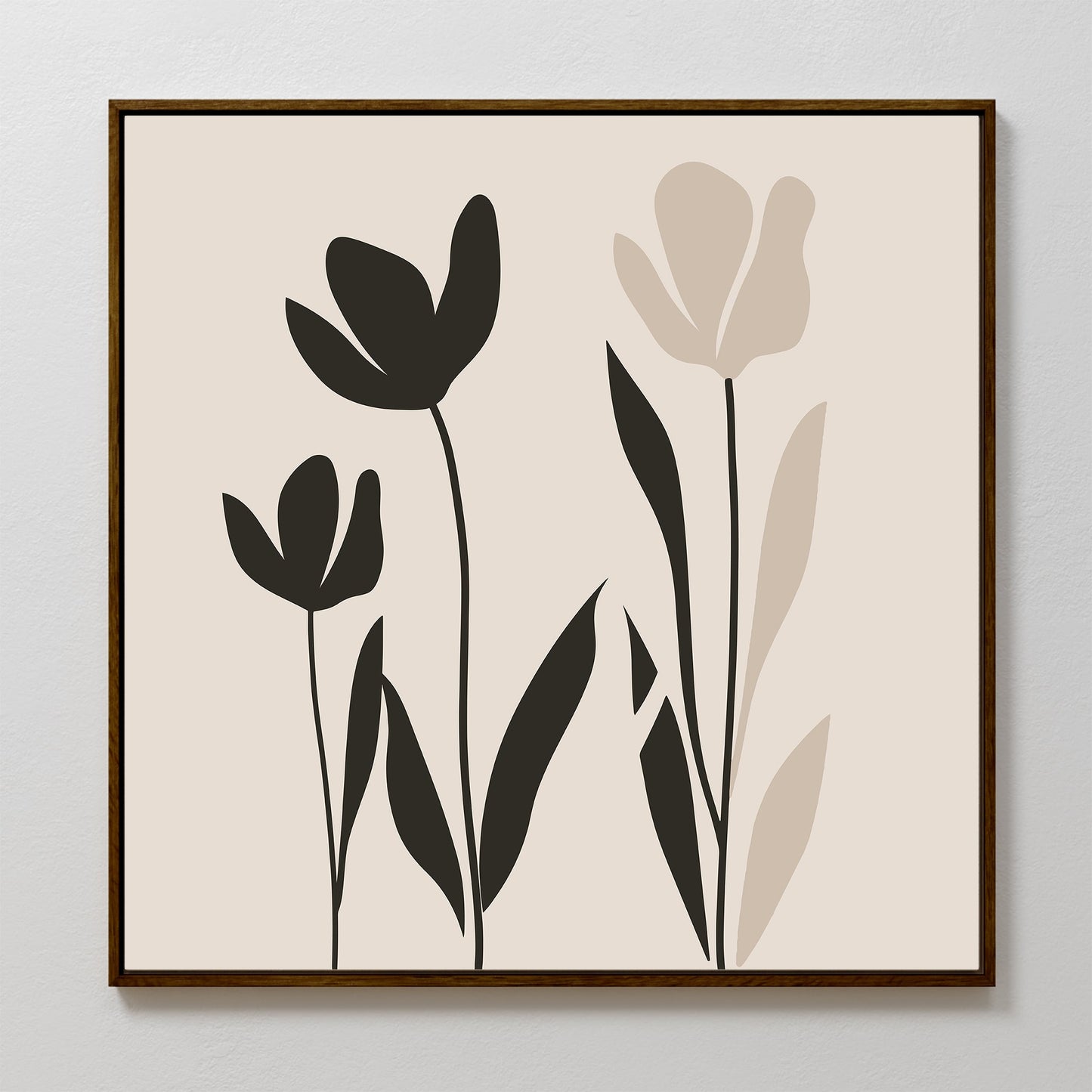 Minimalist Floral Canvas Art | Modern Oil Painting for Home Decor