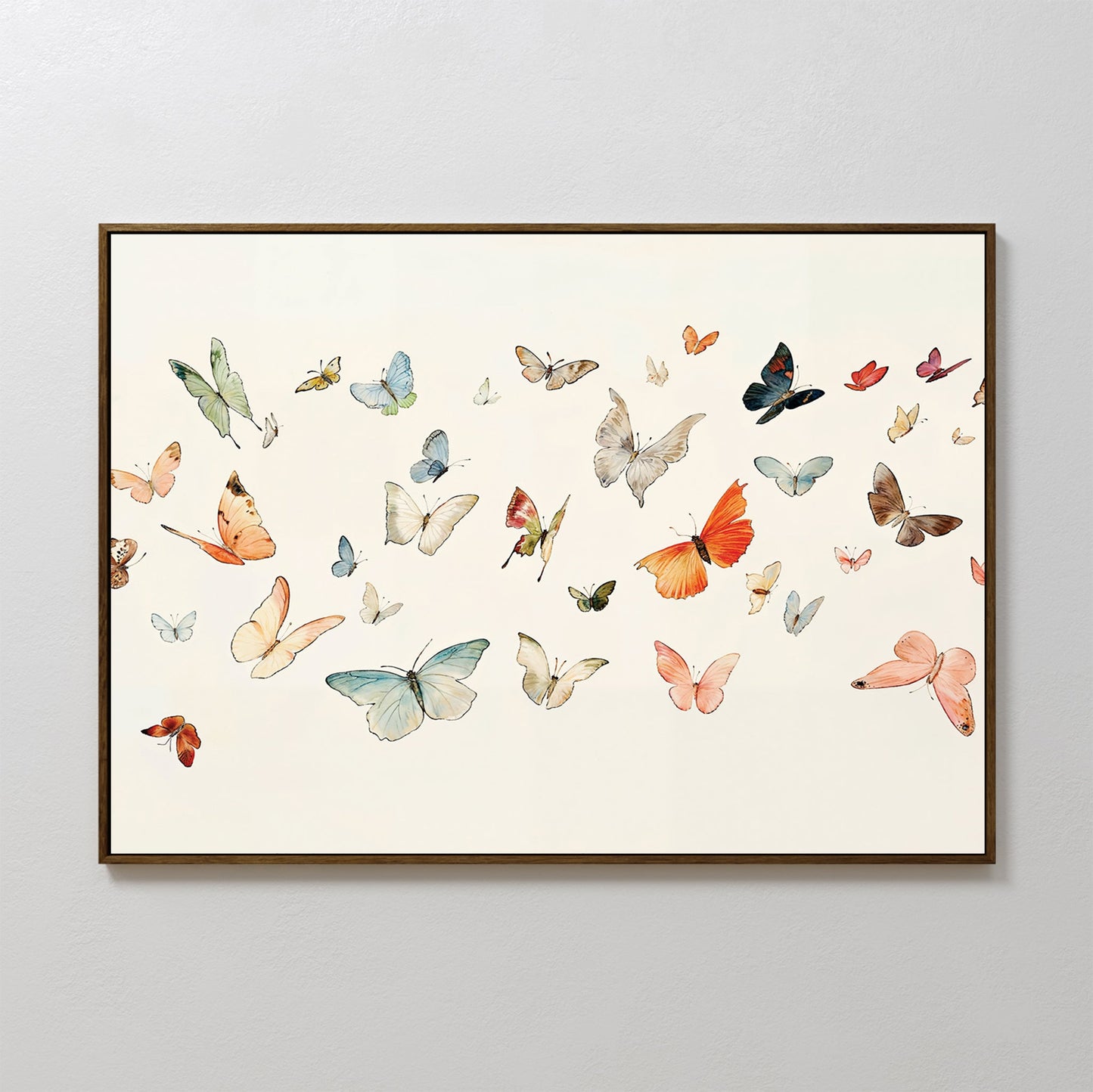 Colorful Fluttering Butterflies Abstract Canvas Art for Home Decor
