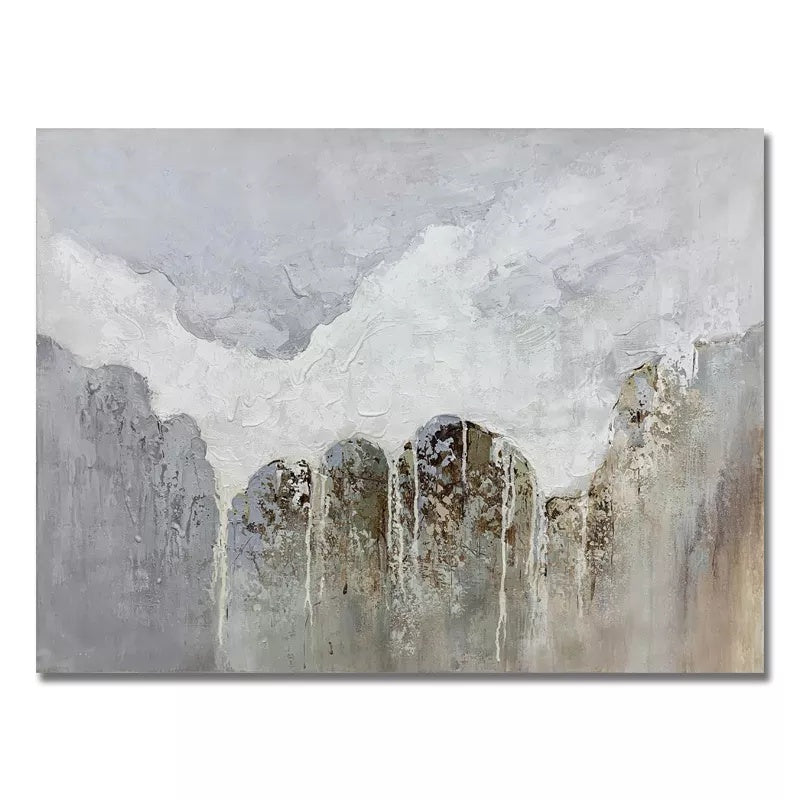 Serene Abstract Landscape Oil Painting for Elegant Home Décor