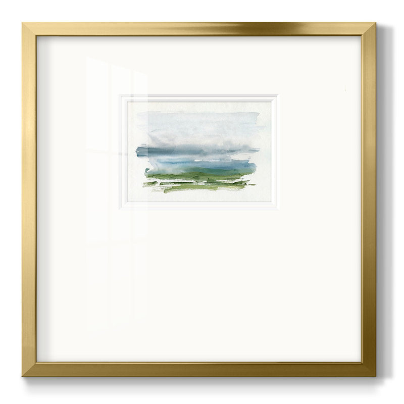 Coastline Splash Abstract Oil Painting in Serene Colors