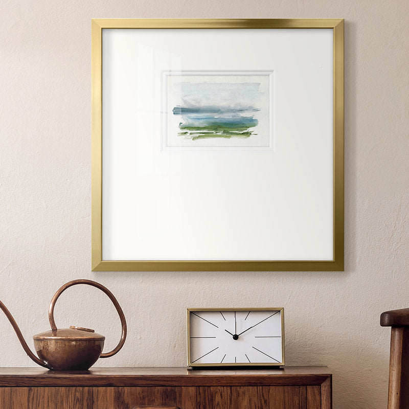 Coastline Splash Abstract Oil Painting in Serene Colors