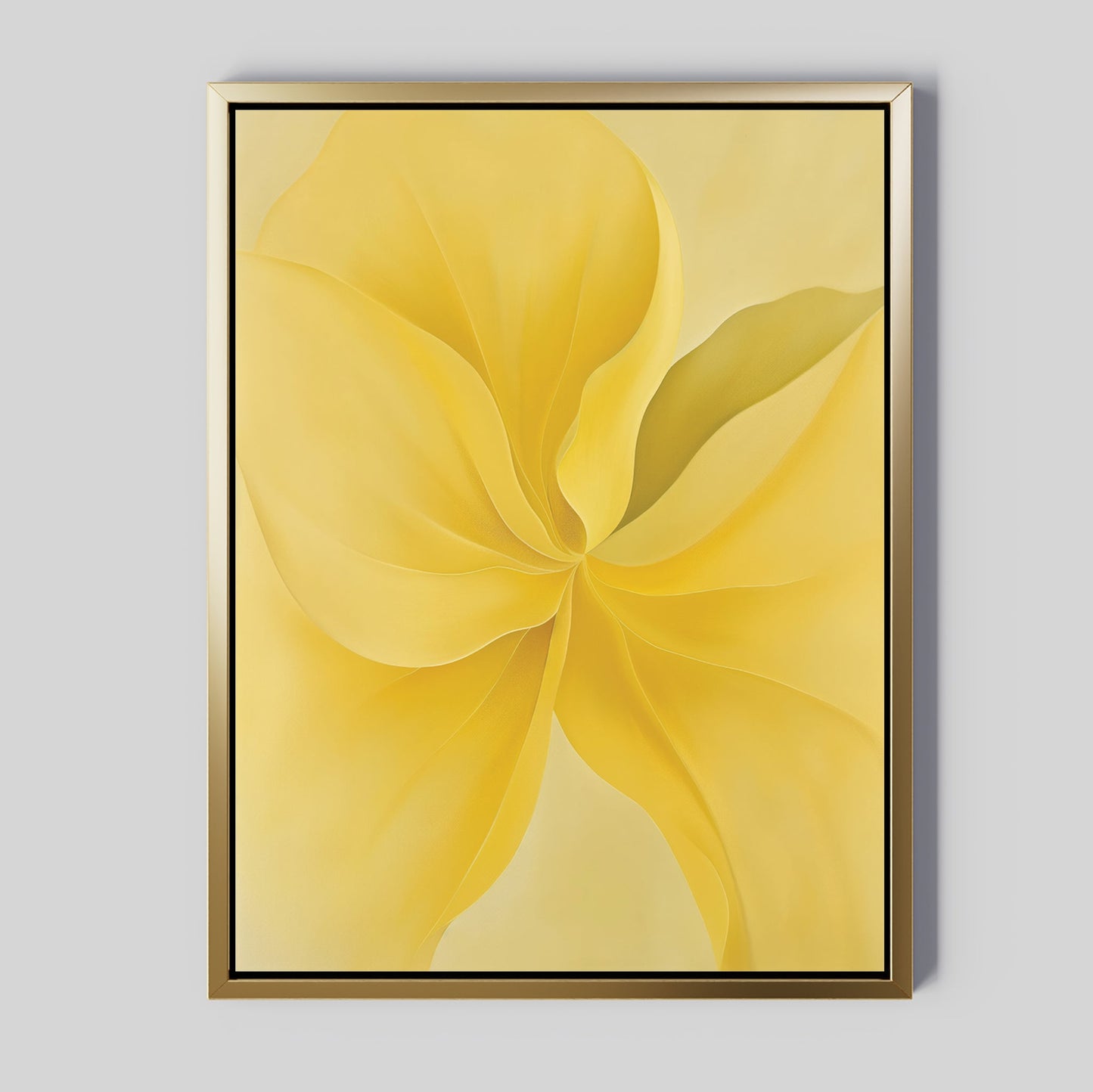 Radiant Yellow Floral Abstract Oil Painting for Brightening Spaces