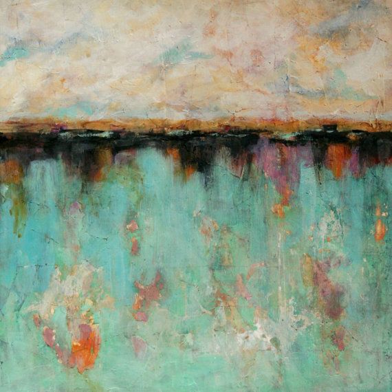 Serene Green Landscape Oil Painting for Tranquil Home Decor
