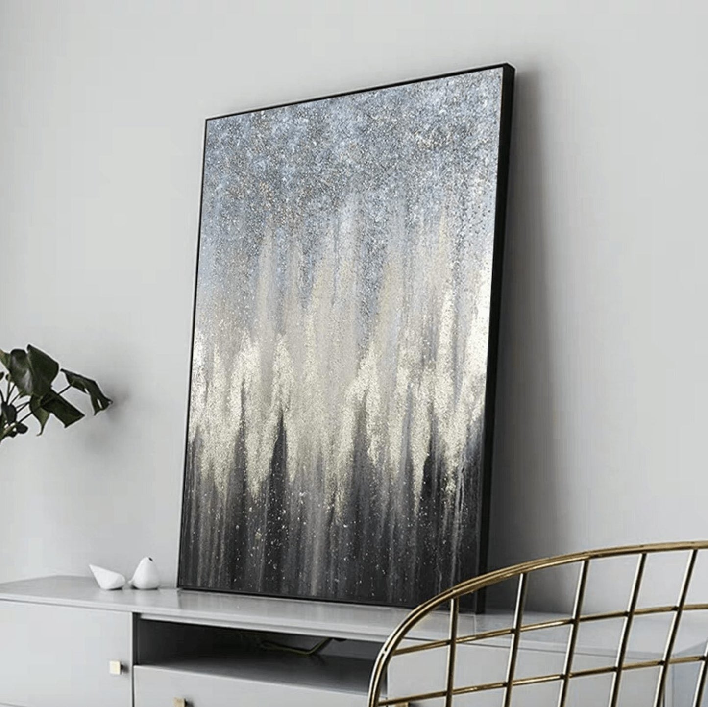 Elegant Abstract Oil Painting for Modern Home Décor