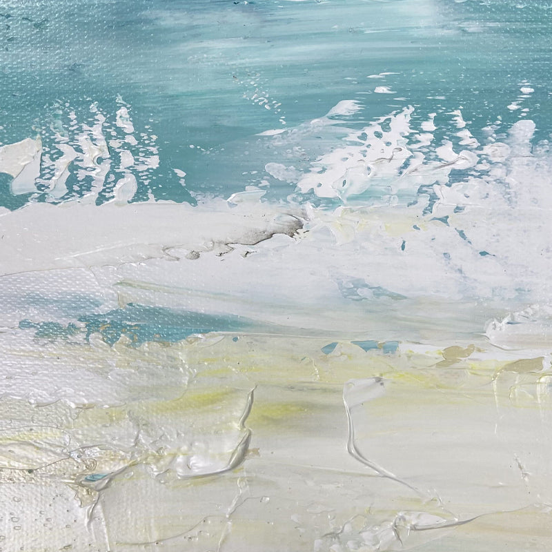 Serene Coastal Seascape Oil Painting - Ocean Waves and Tranquil Skies