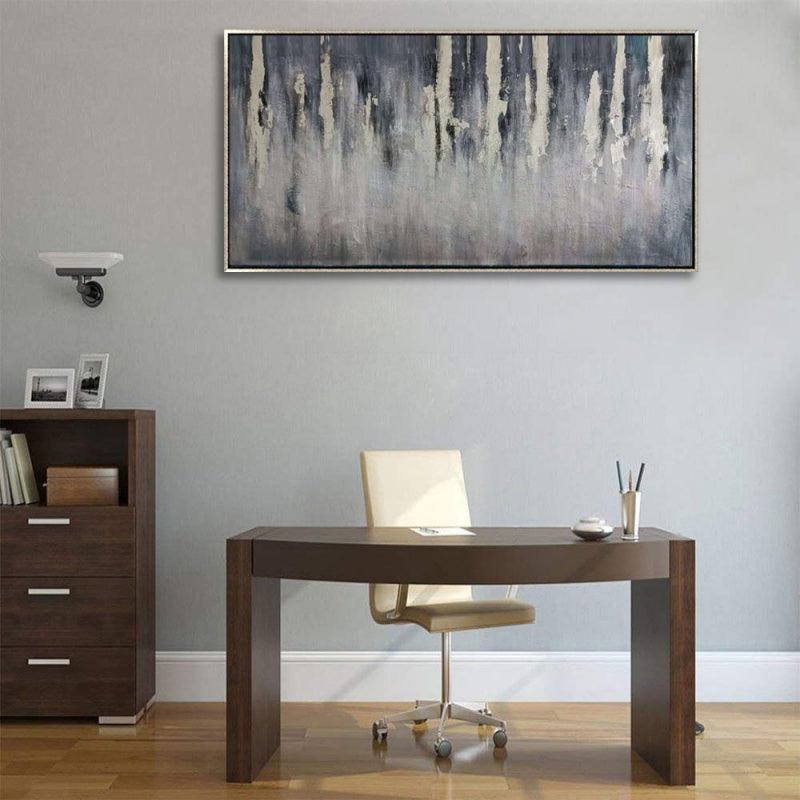 Serene Abstract Landscape Oil Painting for Modern Home Decor