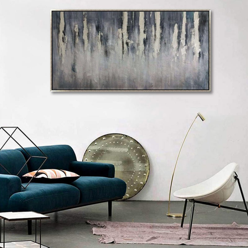 Serene Abstract Landscape Oil Painting for Modern Home Decor