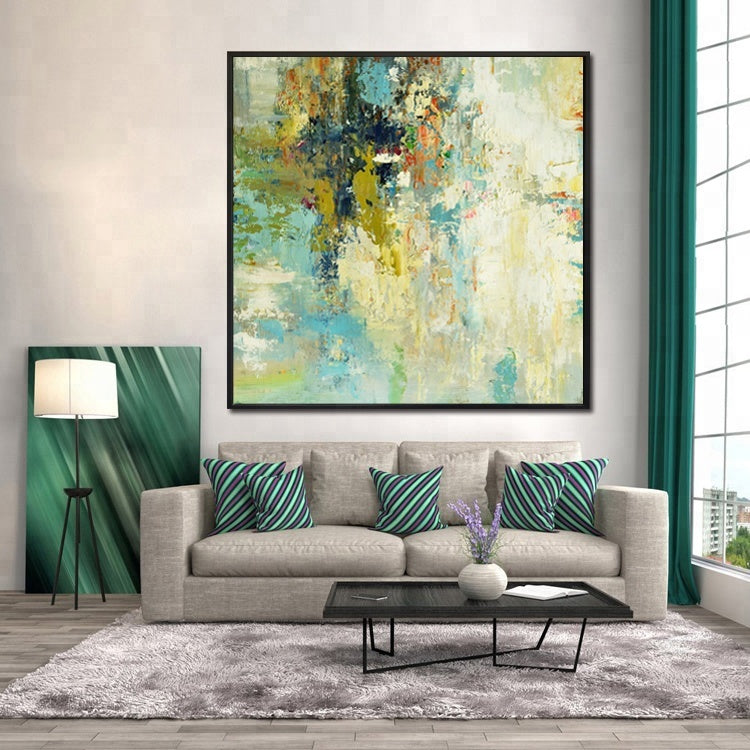 Vibrant Abstract Oil Painting for Modern Home Decor and Artistic Inspiration