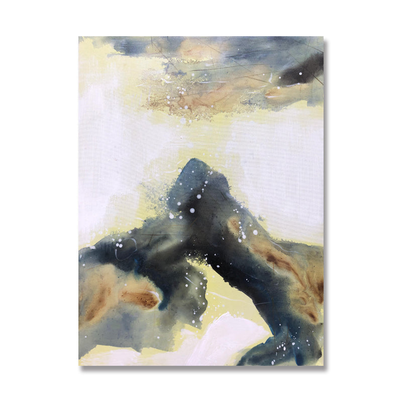 Abstract Mountain Landscape Oil Painting - Serenity and Strength in Art
