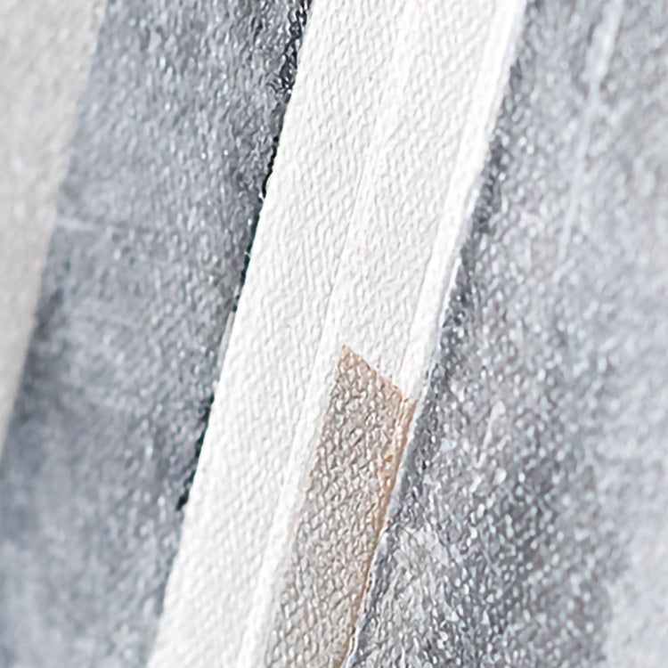 Abstract Grey and White Oil Painting for Modern Home Décor