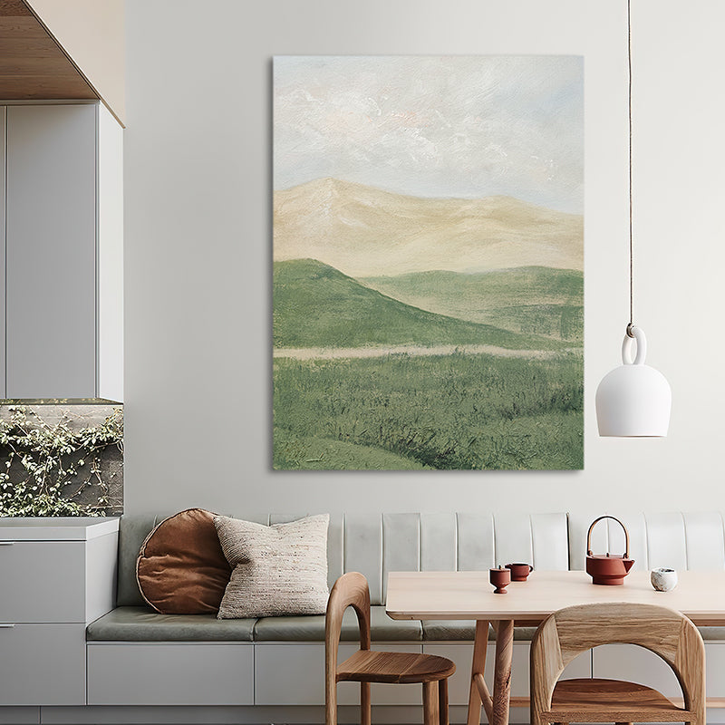 Meadow Hills Soft Foggy Scene Oil Painting 144MH