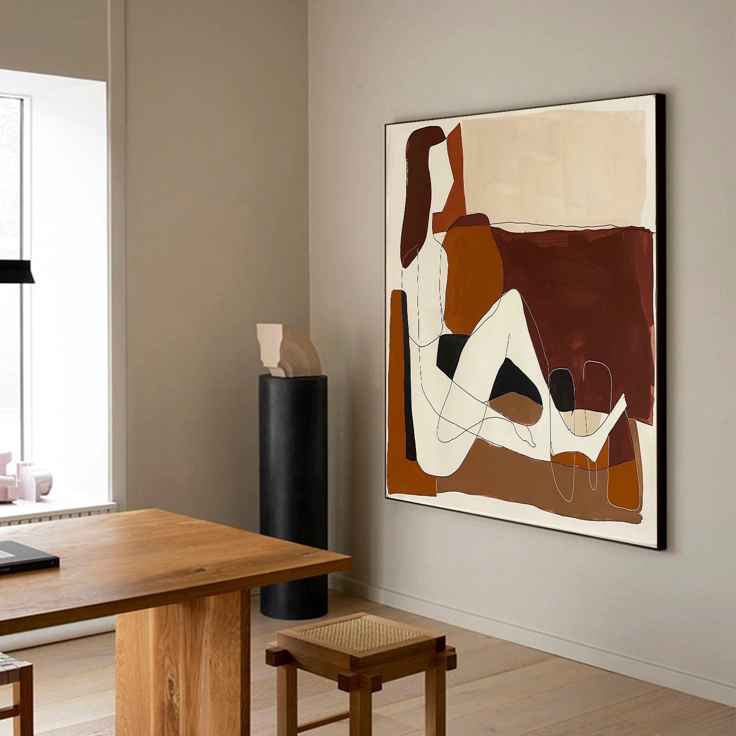 Modern Minimalist Abstract Figure Art for Contemporary Home Decor