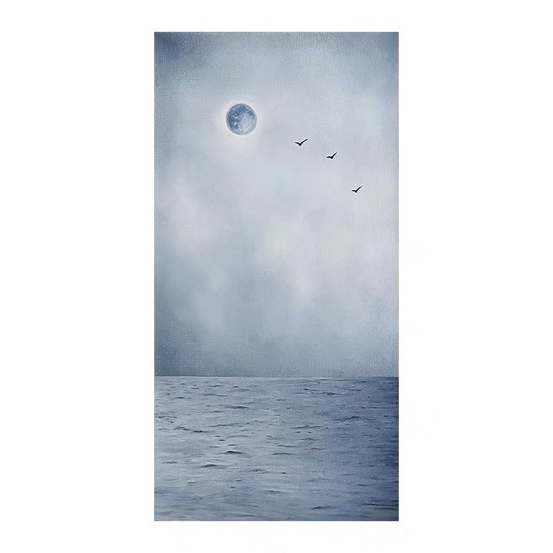 Moonlit Serenity: Captivating Ocean Dance Under Luna's Glow