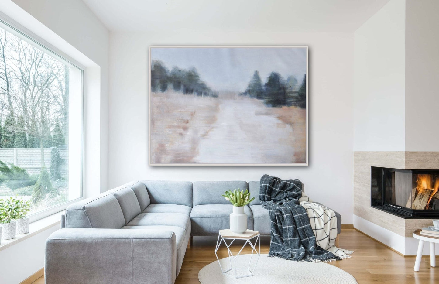 Serene Landscape Oil Painting for Tranquil Home Decor and Peaceful Ambiance
