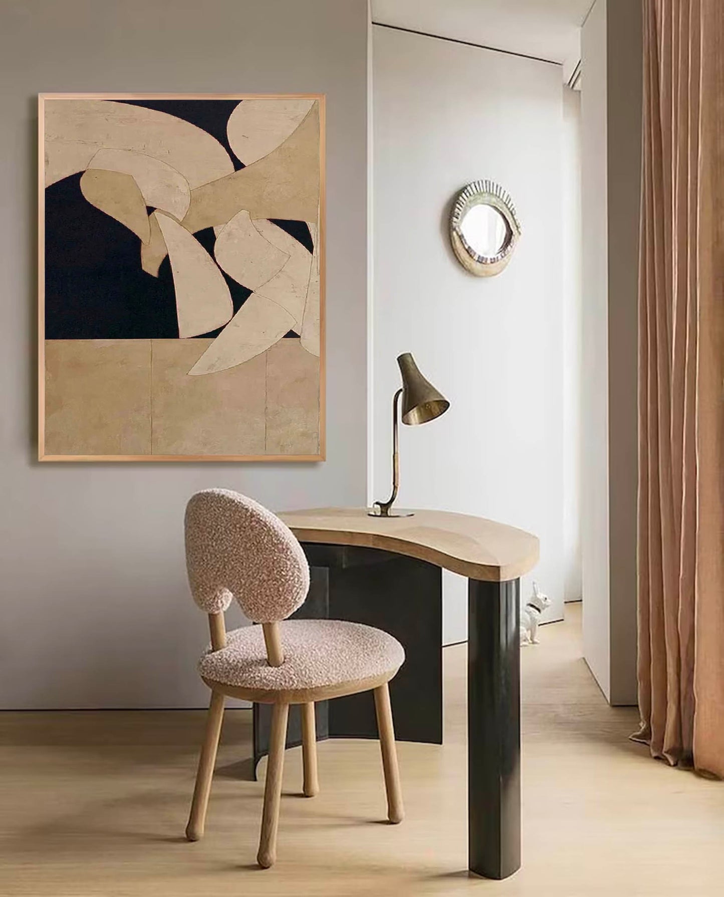 Contemporary Minimalist Abstract Oil Painting for Modern Home Décor