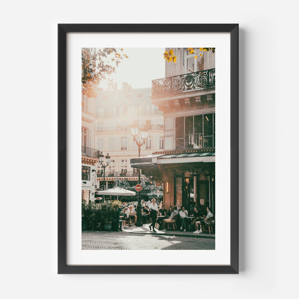 Charming Parisian Cafe Scene in Oil - Capturing the Essence of Urban Elegance