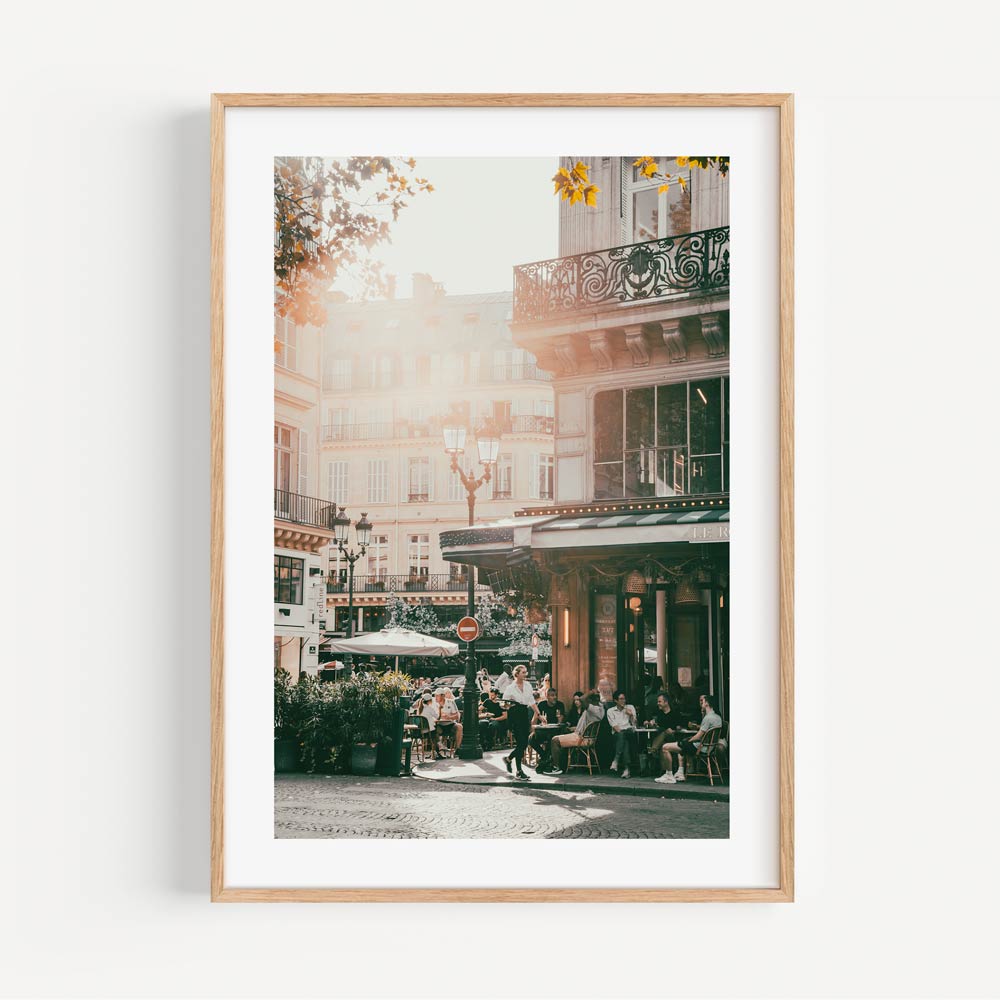 Charming Parisian Cafe Scene in Oil - Capturing the Essence of Urban Elegance