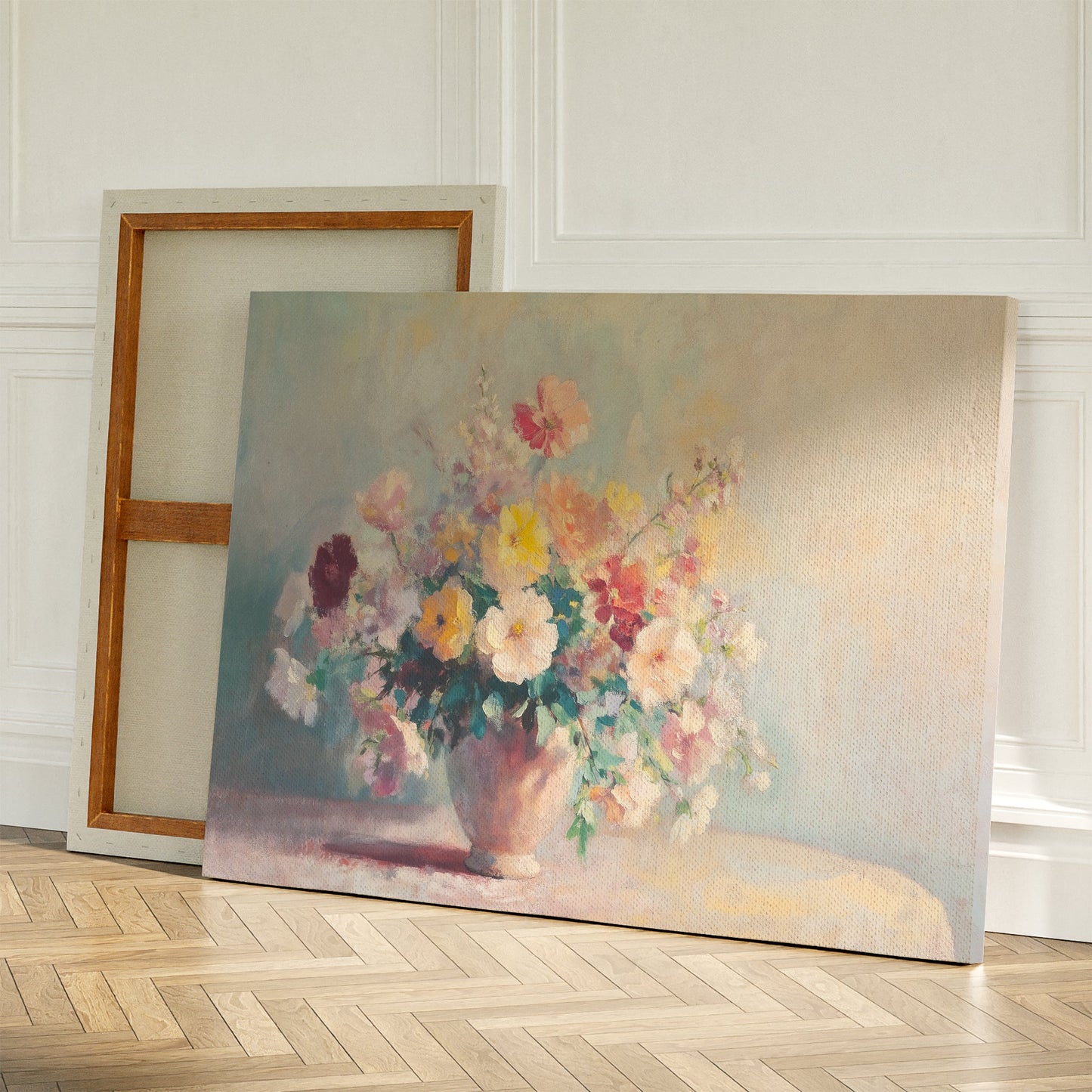 Vibrant Floral Still Life Oil Painting for Elegant Home Décor