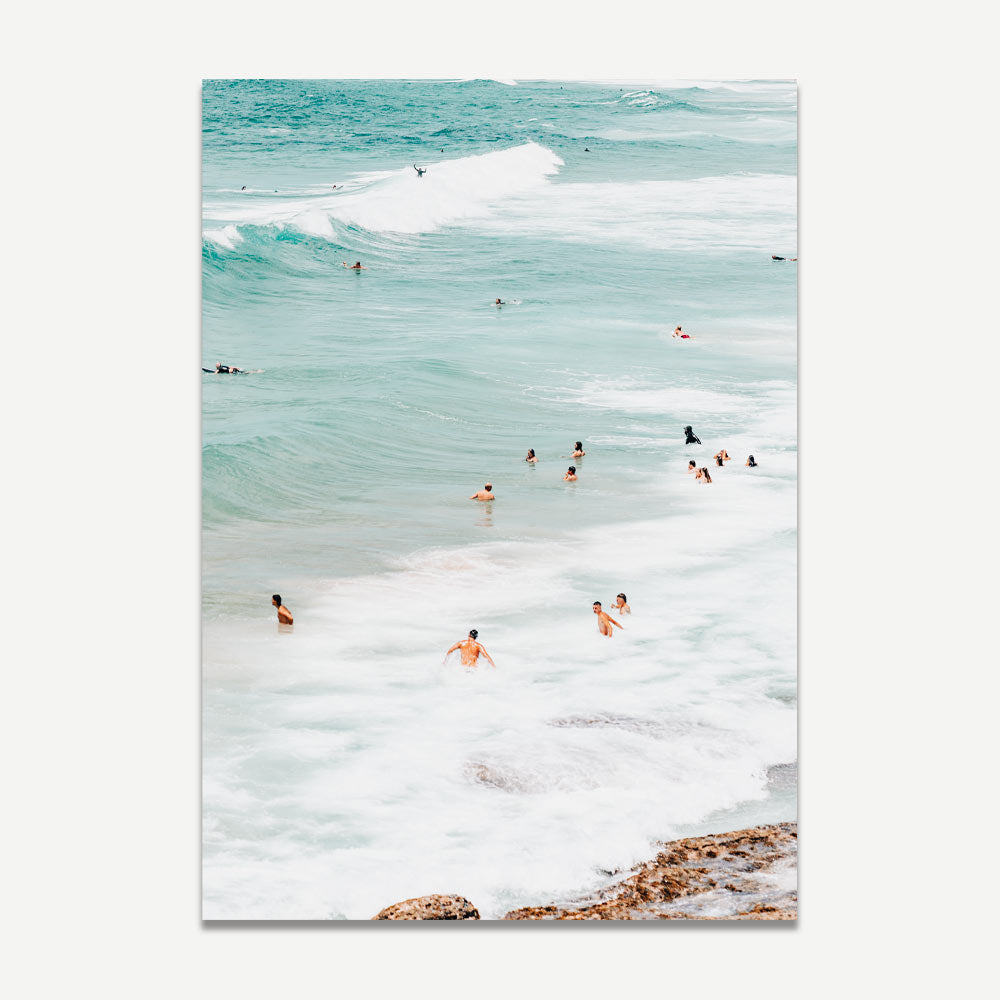 Coastal Serenity - Maroubra Bathers Oil Painting Set for Beach Inspired Decor