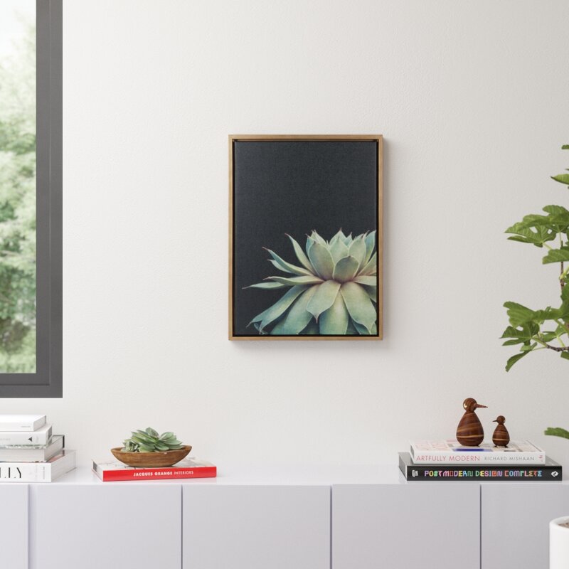Elegant Succulent Oil Painting on Canvas for Modern Home Décor