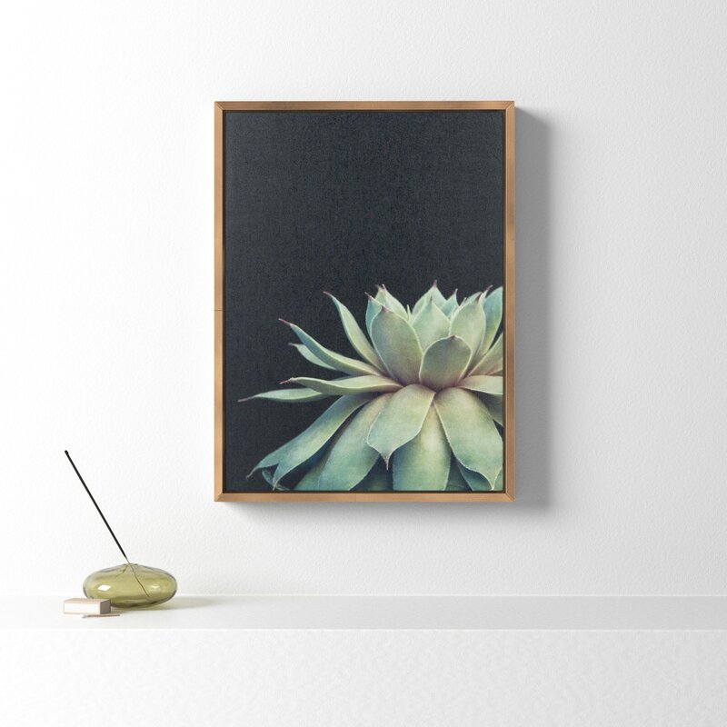 Elegant Succulent Oil Painting on Canvas for Modern Home Décor