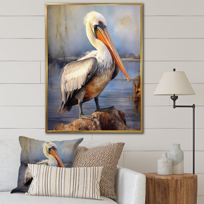 Stunning Pelican Oil Painting for Coastal Home Décor
