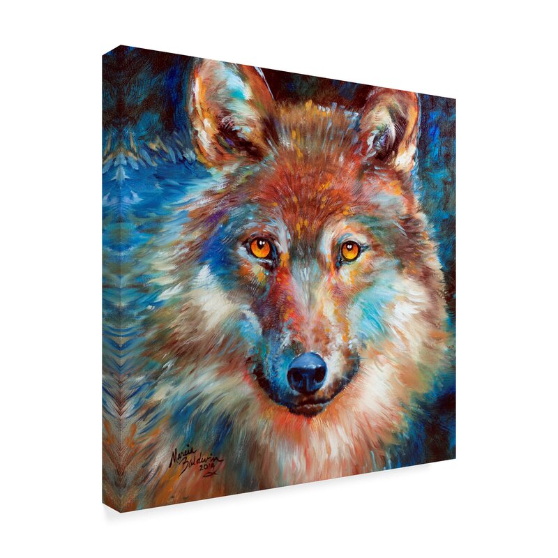 Abstract Timber Wolf Oil Painting by Marcia Baldwin - Modern Wildlife Art एडवेंचर