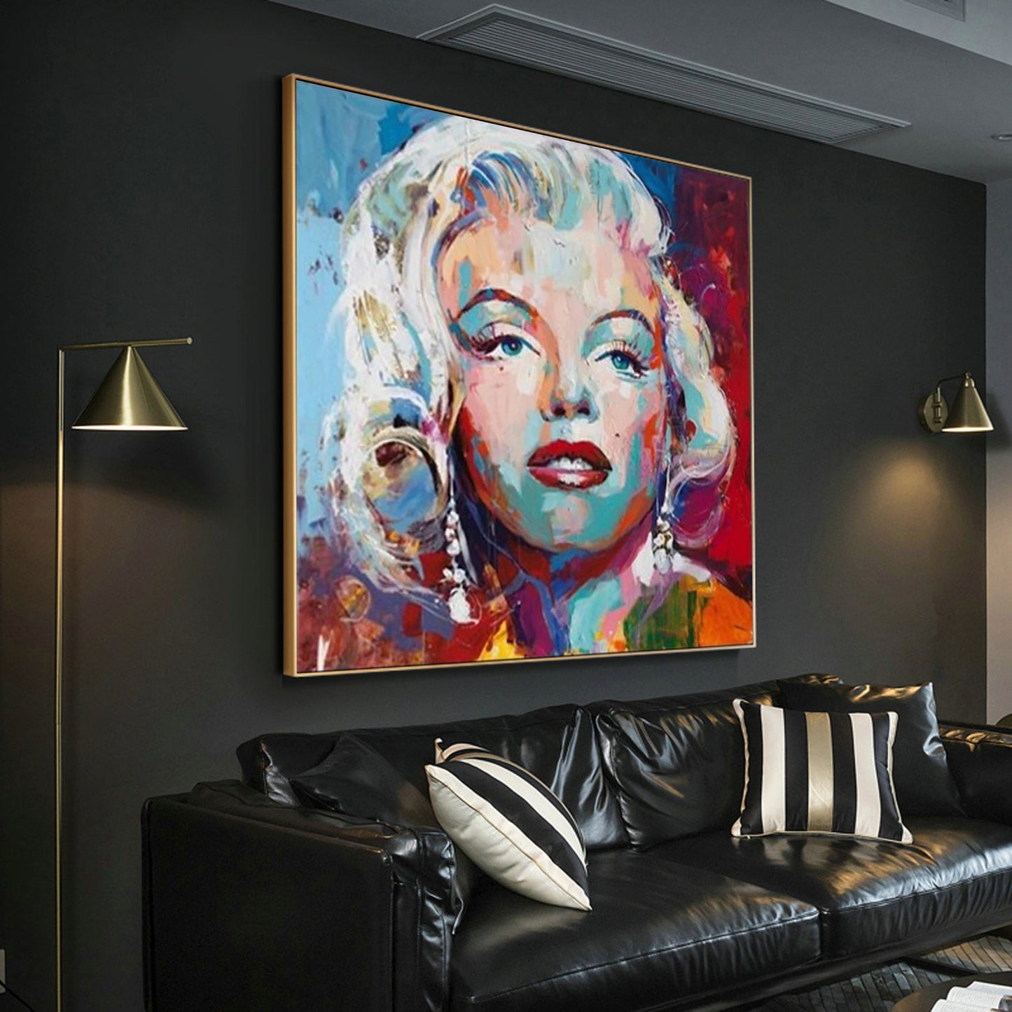 Colorful Marilyn Monroe Oil Painting for Home Decor and Art Collection