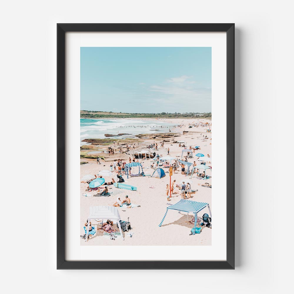 Vibrant Summer Day at Maroubra Beach - Coastal Oil Painting Art Print