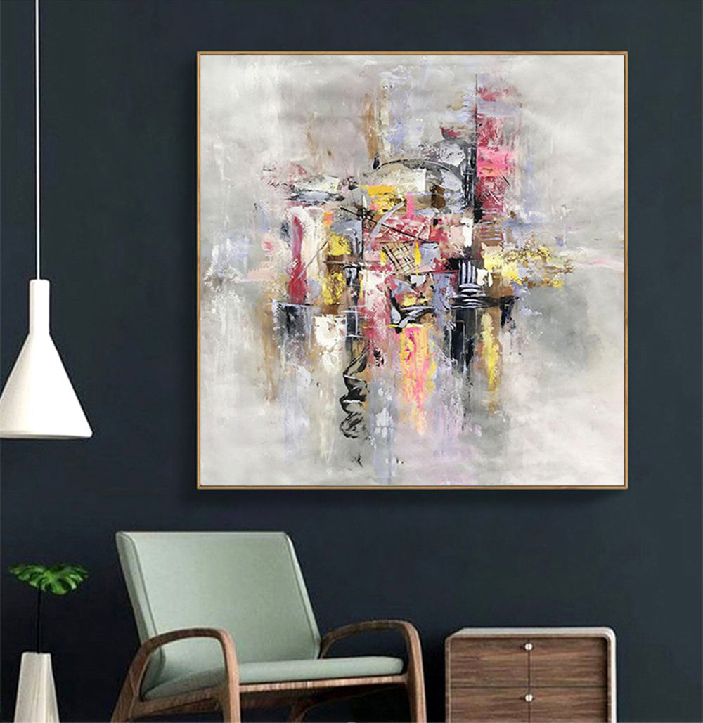 Abstract Colorful Oil Painting for Modern Home Decor