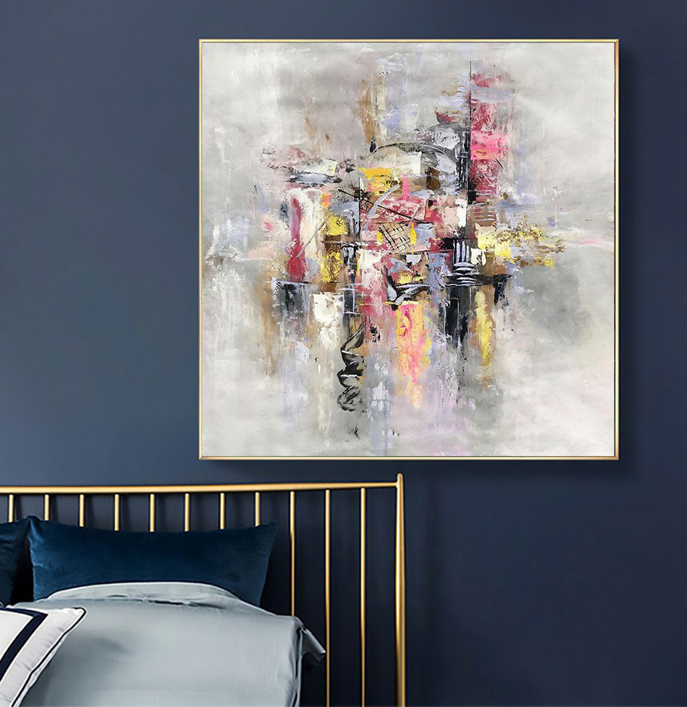 Abstract Colorful Oil Painting for Modern Home Decor