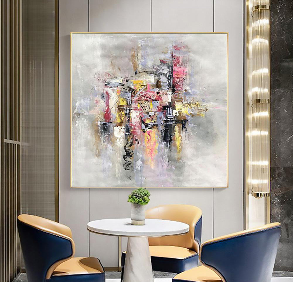 Abstract Colorful Oil Painting for Modern Home Decor