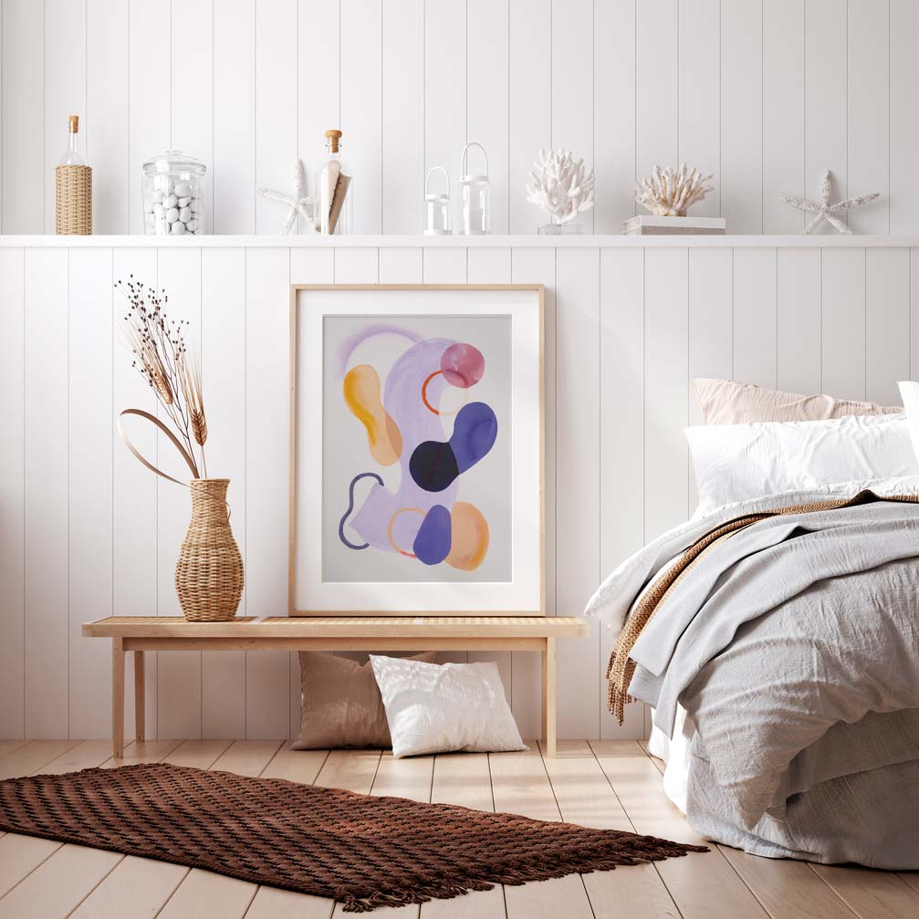 Colorful Abstract Oil Painting for Contemporary Home Decor