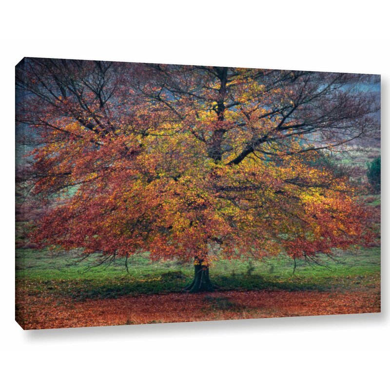 Vibrant Autumn Tree Oil Painting - Modern Home Decor Artwork