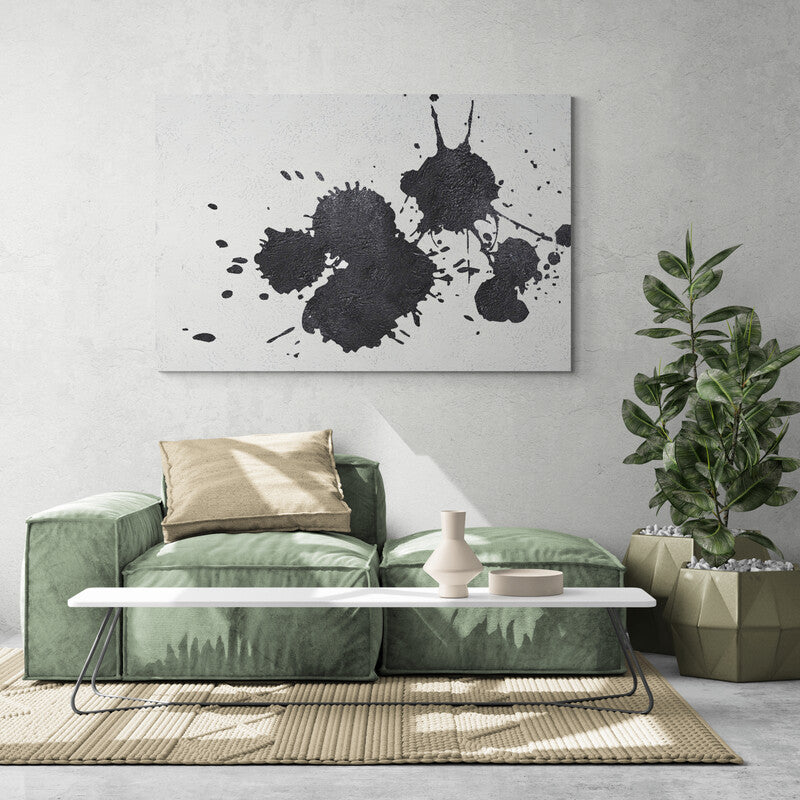 Abstract Black and White Oil Painting for Modern Art Lovers