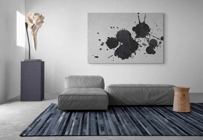 Abstract Black and White Oil Painting for Modern Art Lovers