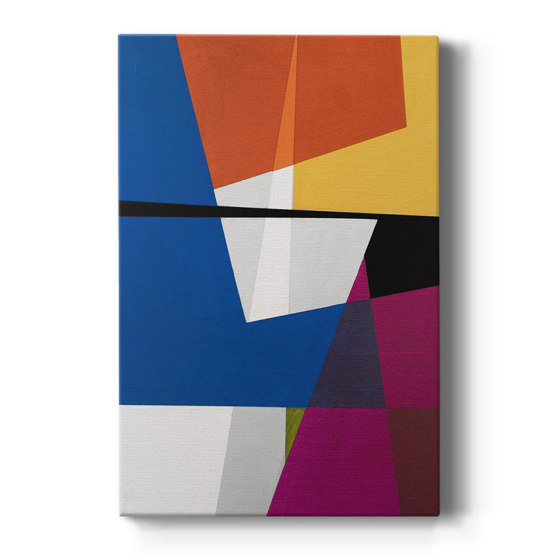 Vibrant Abstract Geometric Oil Painting for Modern Home Decor