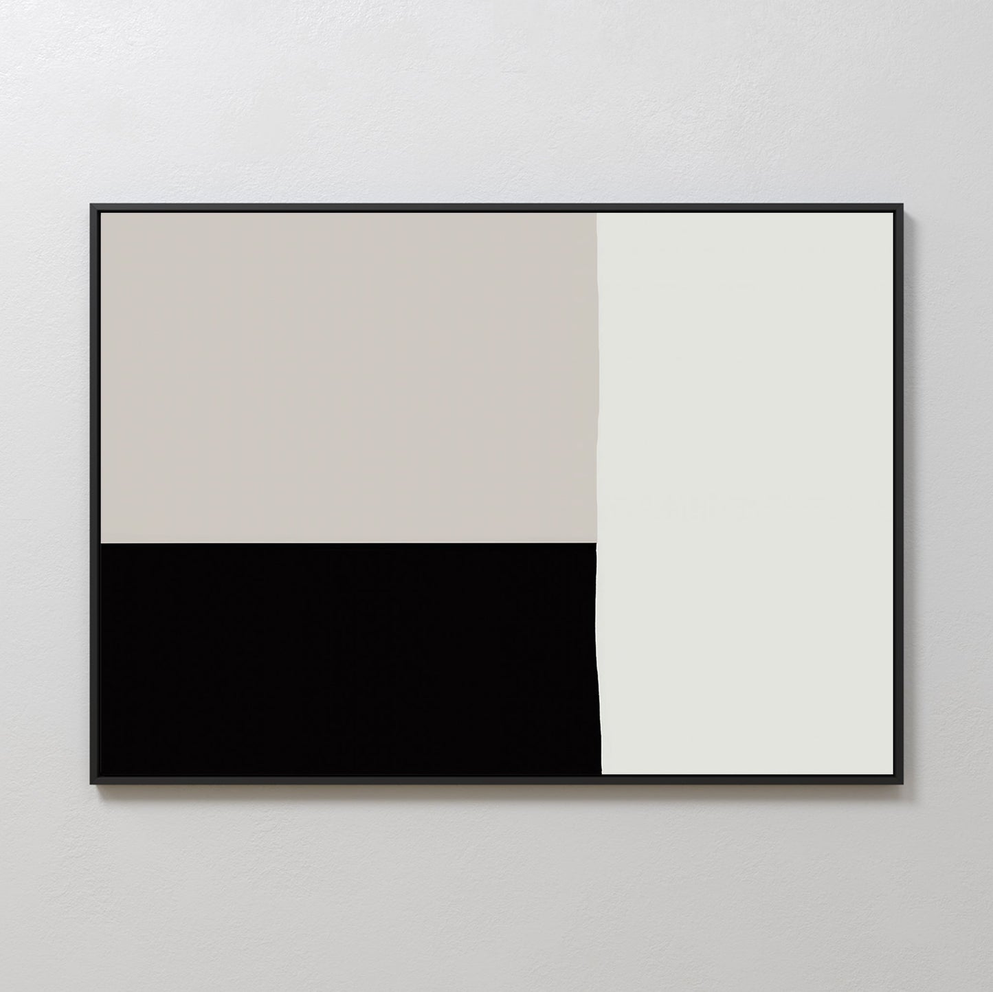 Minimalist Monochrome Abstract Oil Painting for Modern Art Decor