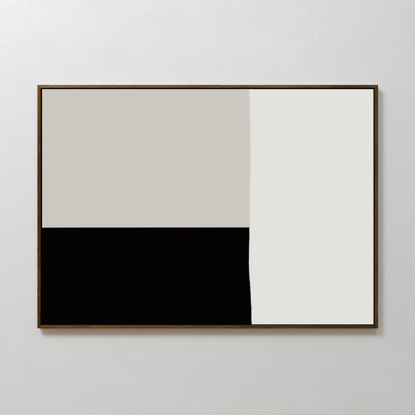 Minimalist Monochrome Abstract Oil Painting for Modern Art Decor