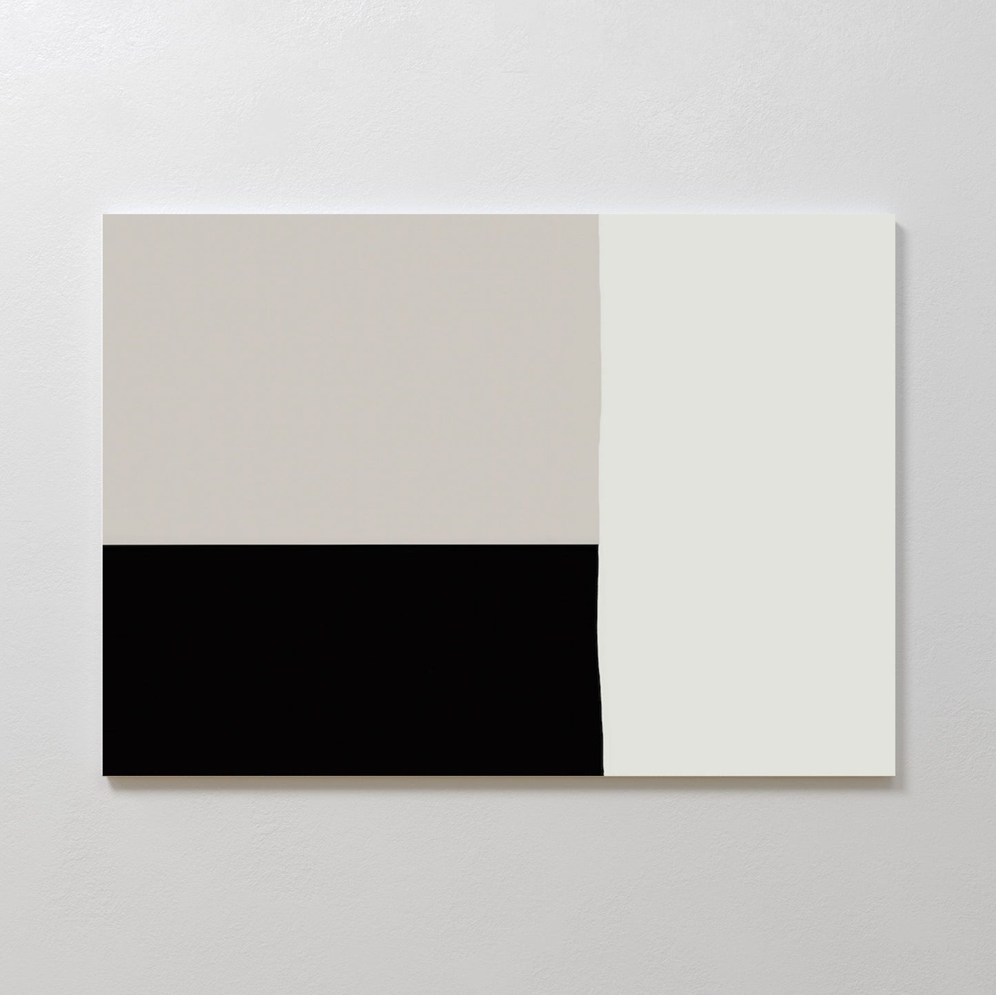 Minimalist Monochrome Abstract Oil Painting for Modern Art Decor
