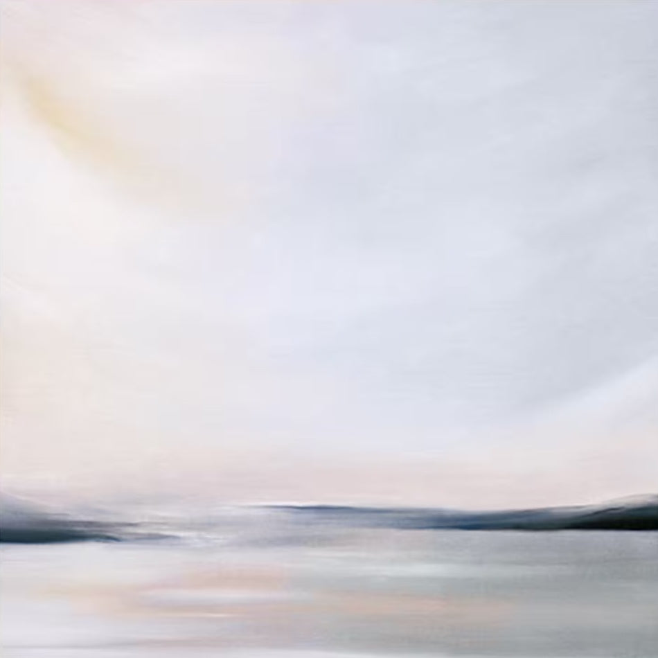 Serene Coastal Landscape Oil Painting for Tranquil Home Decor
