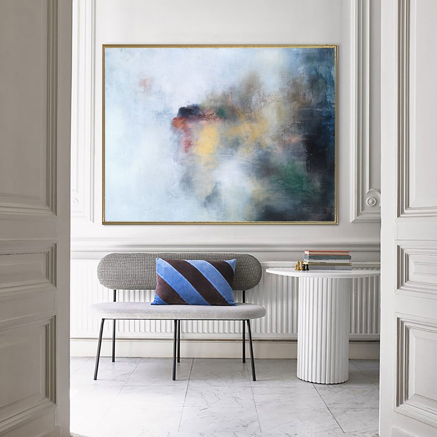 Serene Ocean Abstract Art – Modern Wall Painting for Contemporary Decor